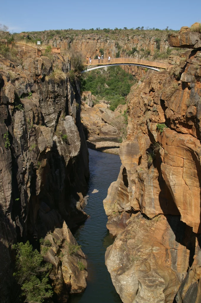 Foto von der Brücke über die Bourke's Luck Potholes