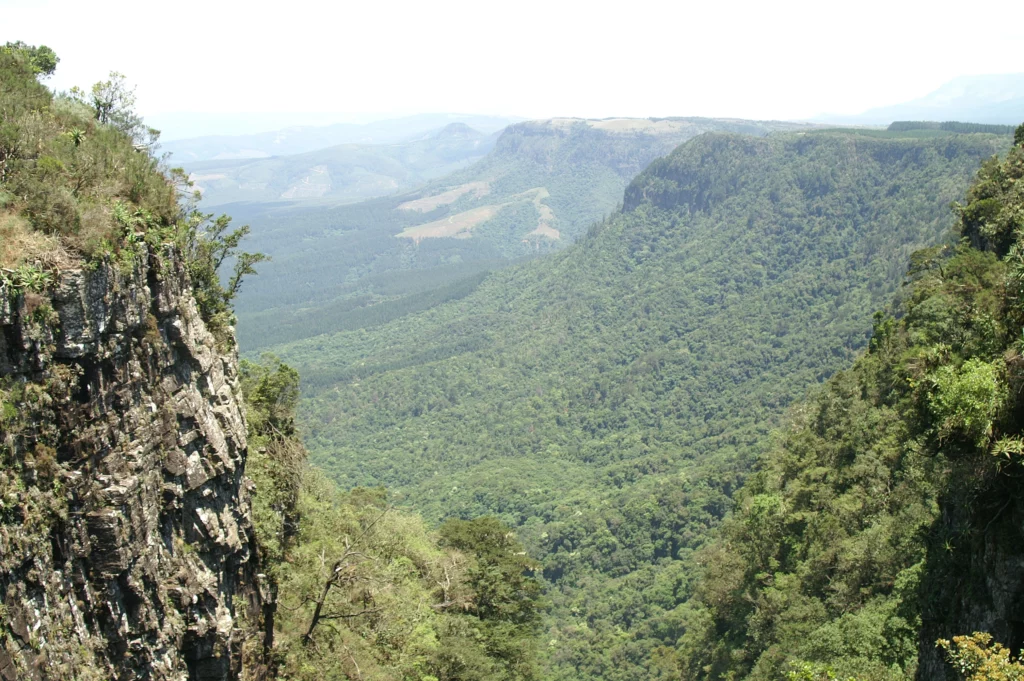 Foto vom Ausblick von God's Window auf das Lowveld